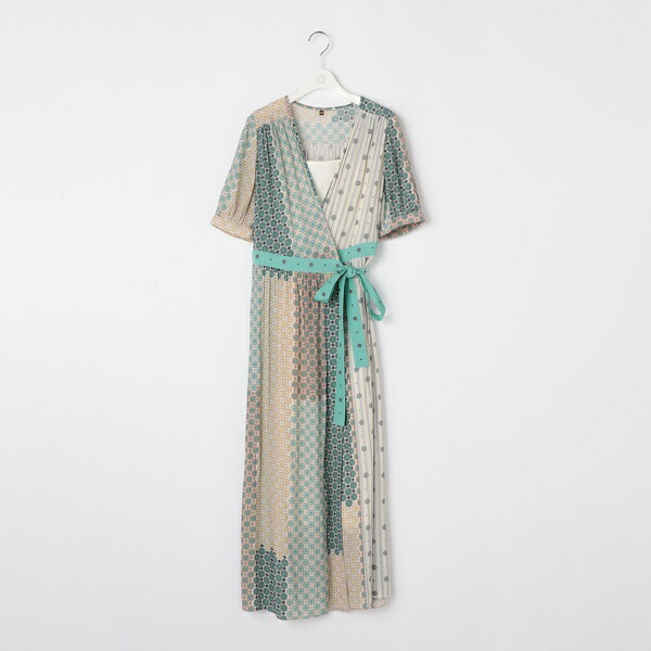 小紋プリントカシュクールラップワンピース ノーリーズ レディース Nolleys 丸井 マルイ 店 10倍 Sale 全品 高ポイント