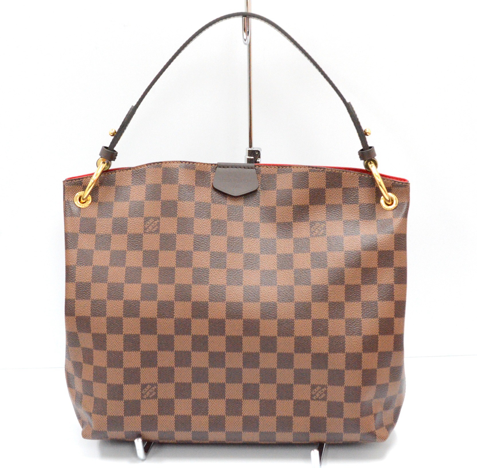 楽天市場ルイヴィトンLOUIS VUITTON ダミエエベヌ グレースフルPM N44044 ワンショルダーバッグ ネームタグ欠品