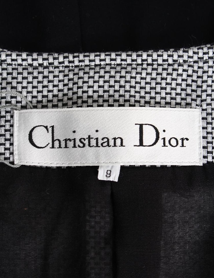 新货未使用的展览品christian dior克里斯琴迪奥裙子西服灰色黑厂商