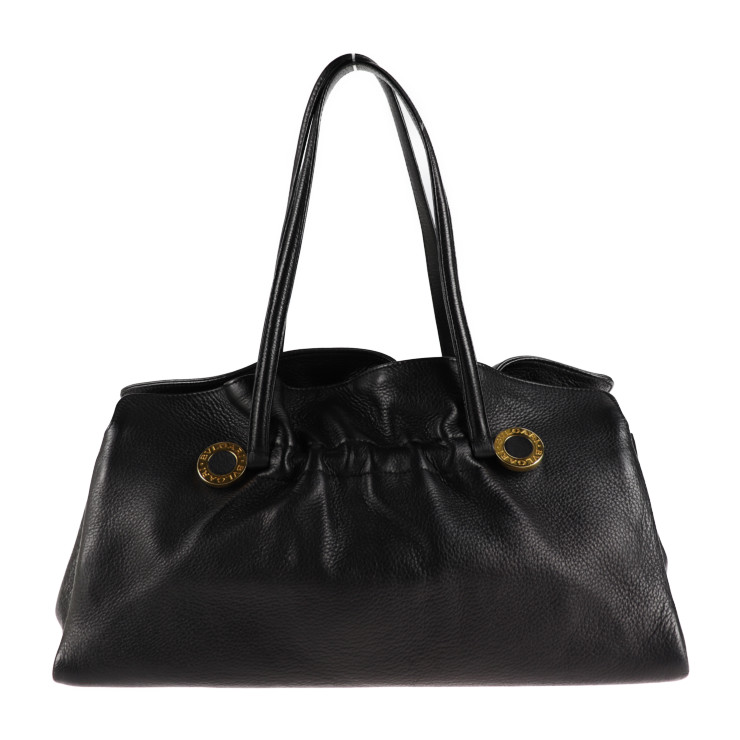 Bvlgari ブルガリ ツイスト Twist トートバッグ トートバッグ レザー Twist ブルガリ ブラック ゴールド金具 本物保証 中古 3r Boutiquebvlgari ブルガリ トートバッグ