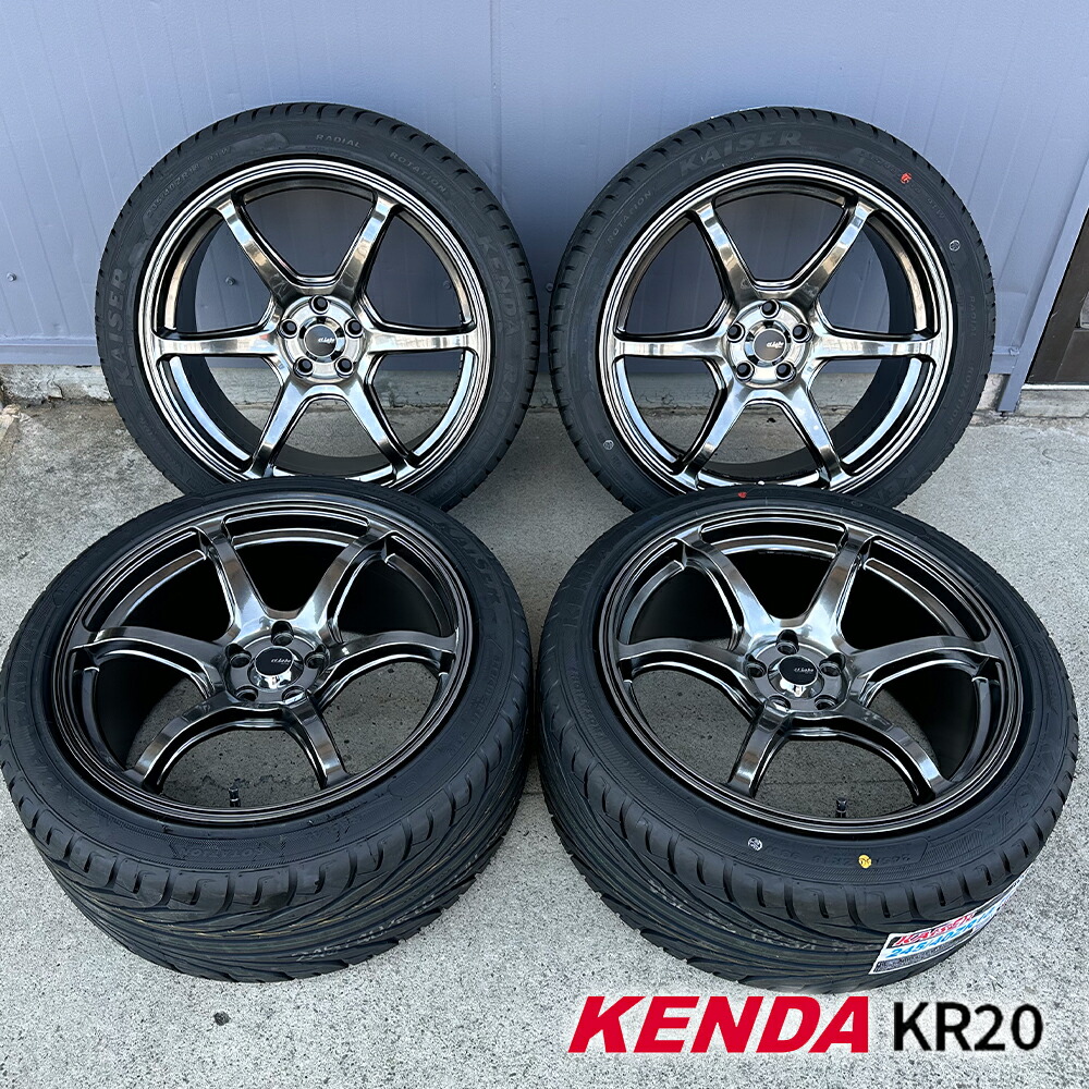 楽天市場86 BRZ タイヤホイールセット 18インチ Acht 6 クロニウムブラック KENDA KR20 F 225 40R18