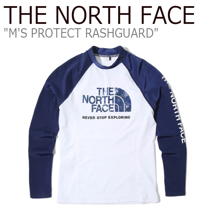 ノースフェイス 水着 THE ノースフェイス NORTH FACE ホワイト メンズ MS PROTECT RASHGUARD プロテクト
