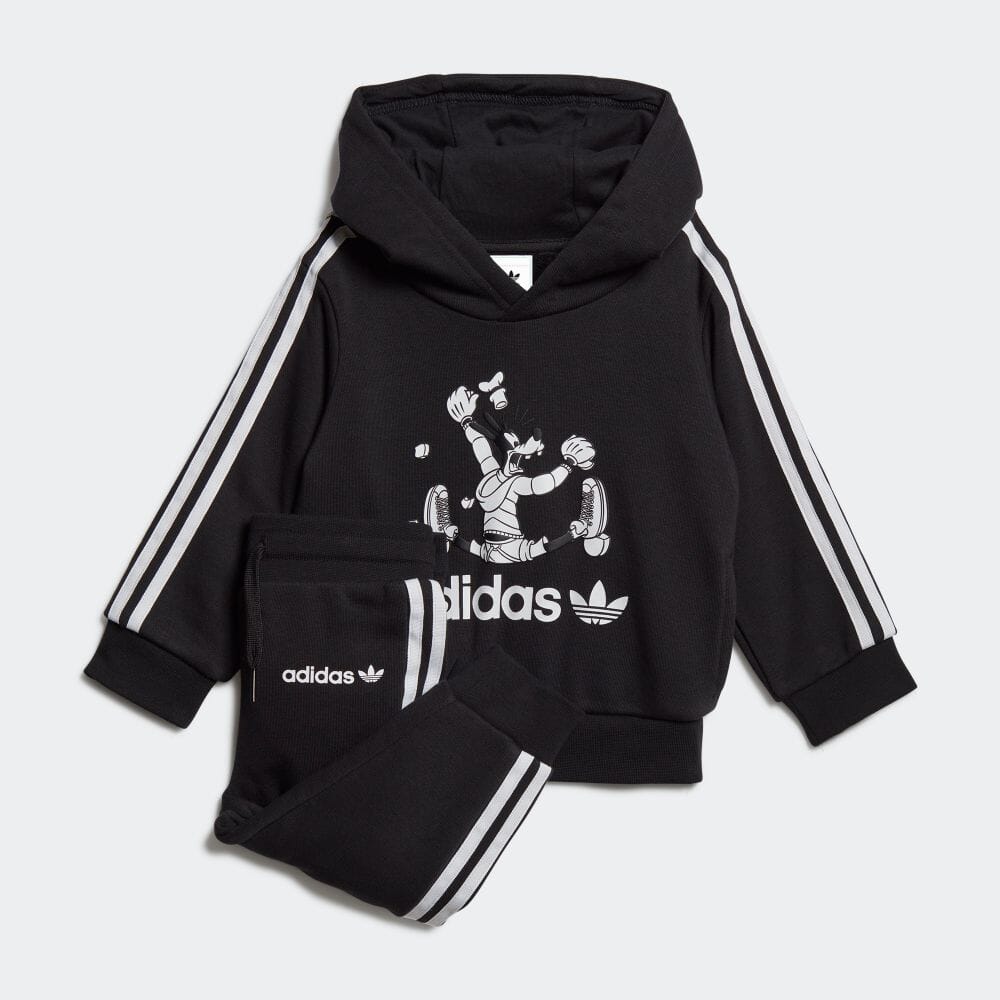 公式 アディダス Adidas スポーツ グーフィー テックフィット スポーツ パーカー 上下セット キッズ オリジナルス スパイク ボーイズ ガールズ ウェア セットアップ ジャージ Gd2791