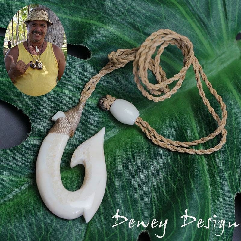 フィッシュフック ハワイアンジュエリー ディズニー Dewey Design ダッフィー １点モノ Hawaii 再入荷無し セイウチの牙 Walrus シャイン フック