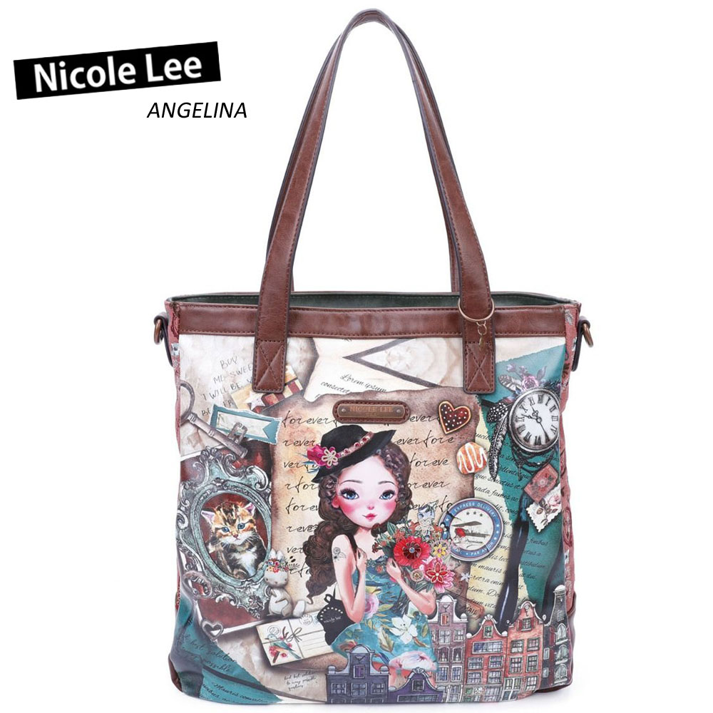 数量限定 Nicole Lee ニコールリー Eml15067 スター Emily Travels Europe レノマ アンティーク トリーバーチ レディース トートバッグ 刺繍 花柄 ビーガンレザー ショルダー フローラル ガール ヴィーガン 人気 おしゃれ 大きめ A4 ママ ブランド バック 30代 40代 20代