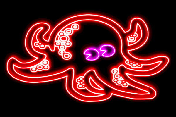 ネオン タコ たこ 蛸 雑貨 Octopus その他 時計 オクトパス 海 ネオンライト 電飾 Led ライト サイン Neon 看板 イルミネーション インテリア 店舗 ネオンサイン アメリカン雑貨 かわいい おしゃれ ａｏｉ