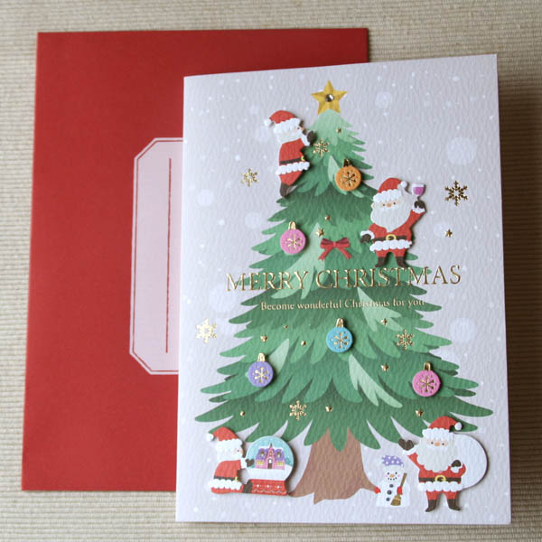 圣诞贺卡"圣安娜树"(手工制作的张贴,是绘画有点,立体的卡)