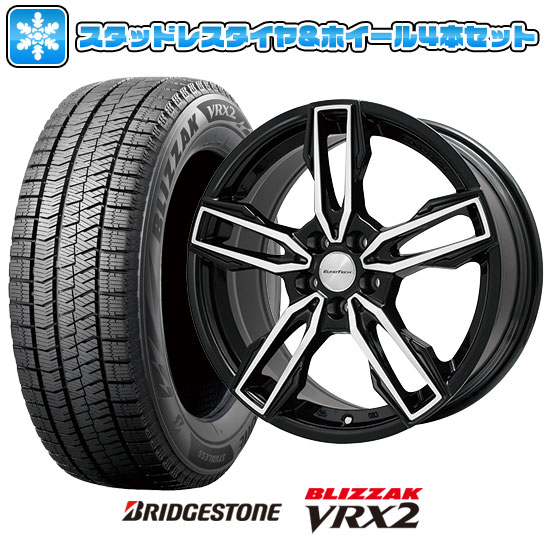 送料無料 フィアット500 スタッドレスタイヤ ホイール4本セット 送料無料 輸入車 ユーロテック Bridgestone ブリヂストン ブリザック ブリザック Vrx2 185 55r15 15インチ Eurotech ユーロテック ガヤ エリージ ブラックポリッシュ 6j 6 00 15 アークタイヤ 店