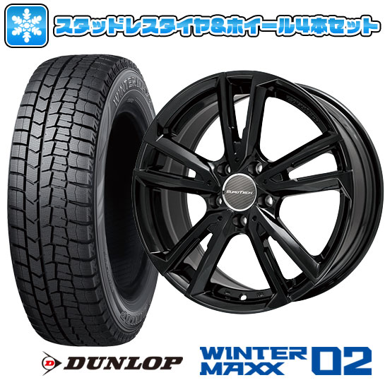 送料無料 18インチ ベンツaクラス W176 スタッドレスタイヤ ホイール4本セット 輸入車 Wm02 7 5j Dunlop ダンロップ ウインターマックス 02 Wm02 225 40r18 18インチ Eurotech ユーロテック ガヤ ソリ グロスブラック 7 5j 7 50 18 アークタイヤ 店 送料無料