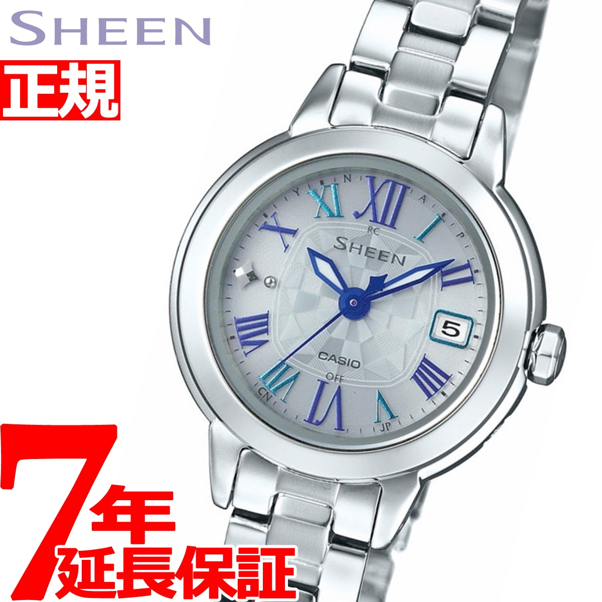 卡西欧场景casio sheen电波太阳能电波钟表手表女士shw-5000d-7ajf