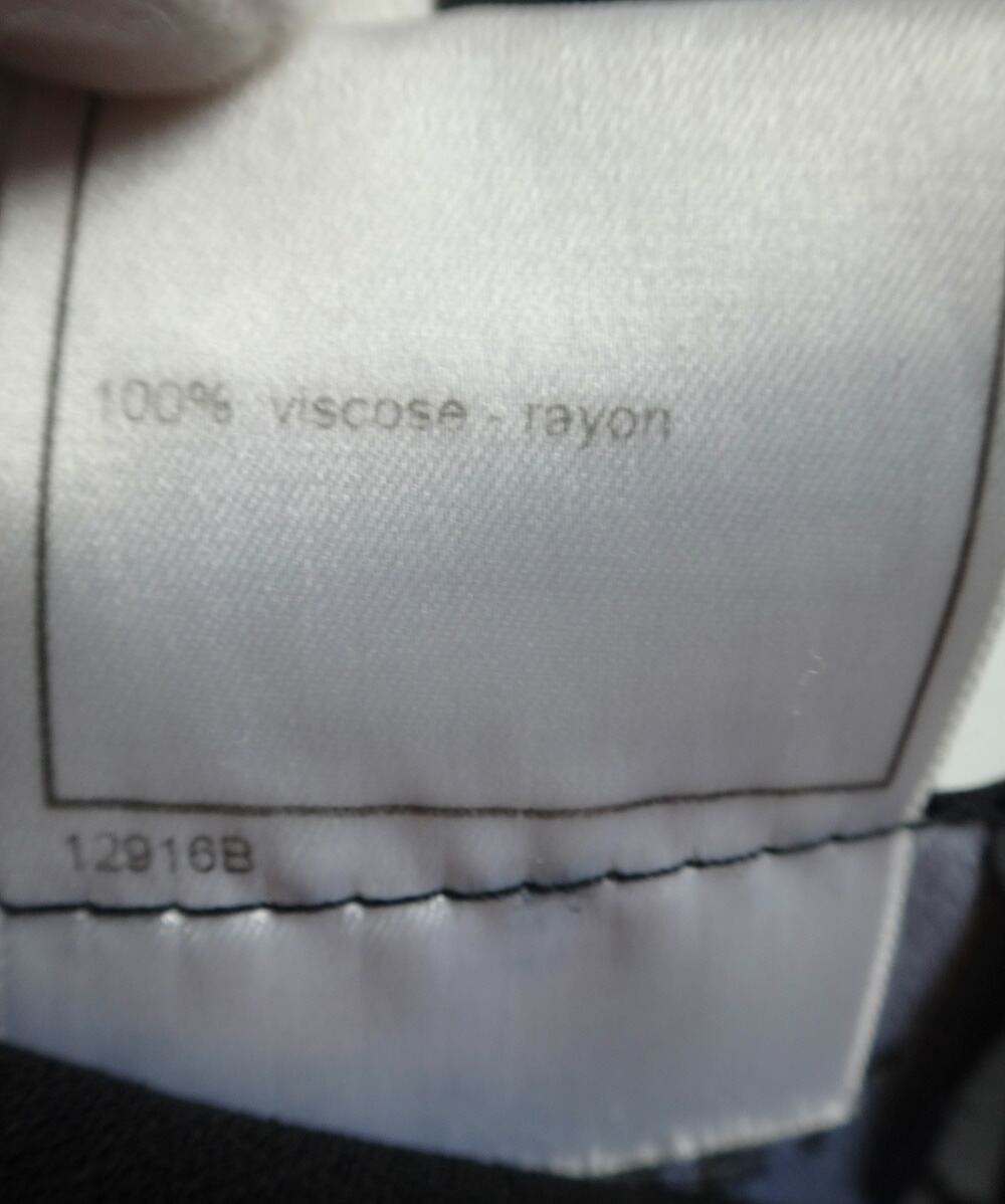 美品chanel香奈尔女士无袖针织顶端黑色尺寸34 rayon 100%旧衣服c-003