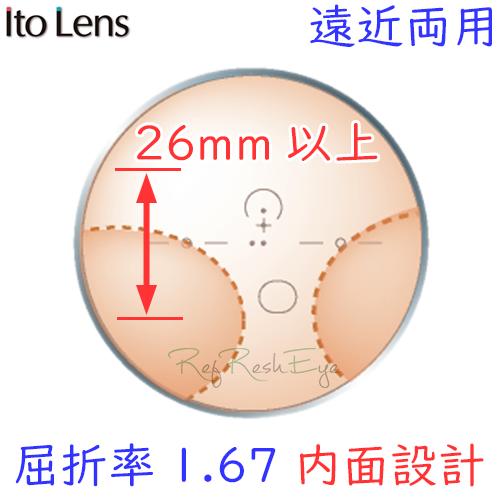 境目なし 内面設計 Itolens Ffiq167 Ffiq167 プラスチック素材 超薄型 歪みの少ない内面設計 眼鏡レンズ 累進シニアレンズ 送料無料 屈折率1 67 メガネセット用 ２枚1組 遠近両用 度数が強い方も安心の超高屈折 屈折率1 67 エフエフiq167 メガネ屋さんの