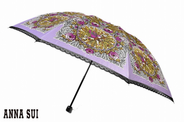 アナスイ 40代 折りたたみ傘 雨傘 50 レディース ブランド Anna Sui フラワー 30代 ピコレース パープル 系 55cm 女性 婦人 あす楽 Selectshop Seasonアナスイ 折りたたみ傘 ブランド 雨傘 レディース 母の日 ギフト 日本製