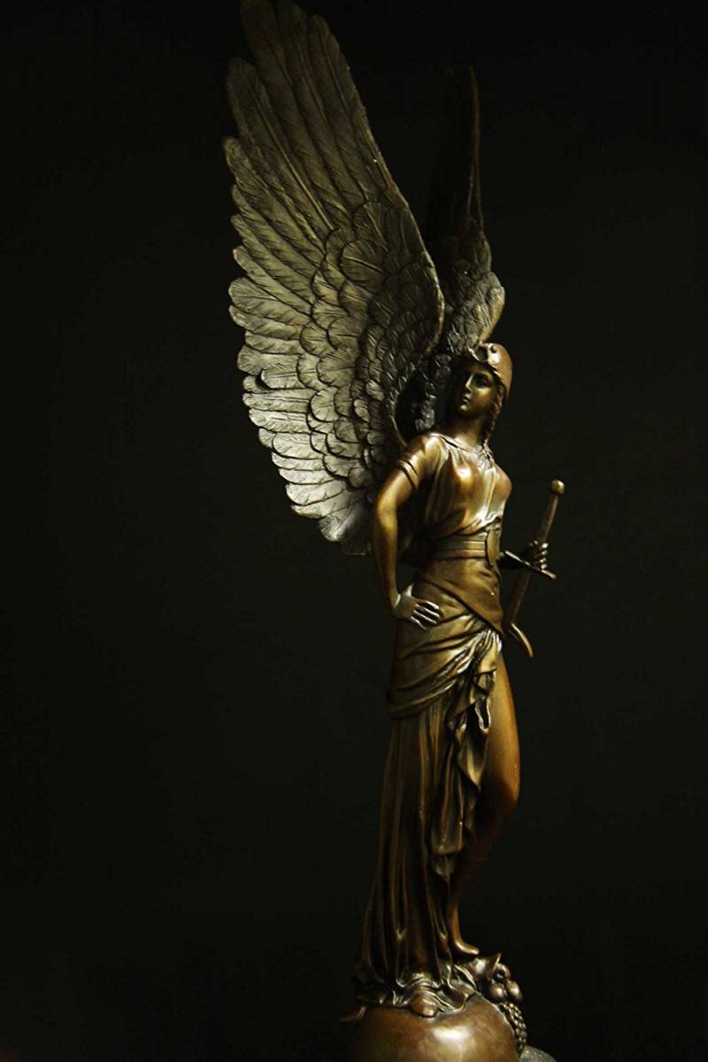 彫刻 西洋彫刻超大型ブロンズ像 大天使ミカエル 65ｃｍ 名品 西洋美術屋 店超大型ブロンズ像 大天使ミカエル 65ｃｍ 名品置物彫刻銅像インテリア