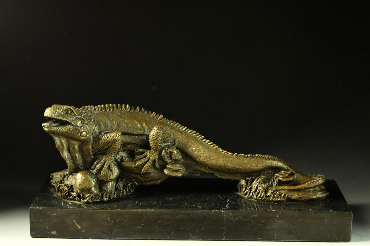 Bijyutuhinn Super Popular Bronze Statue Iguana Barye Rare Rakuten