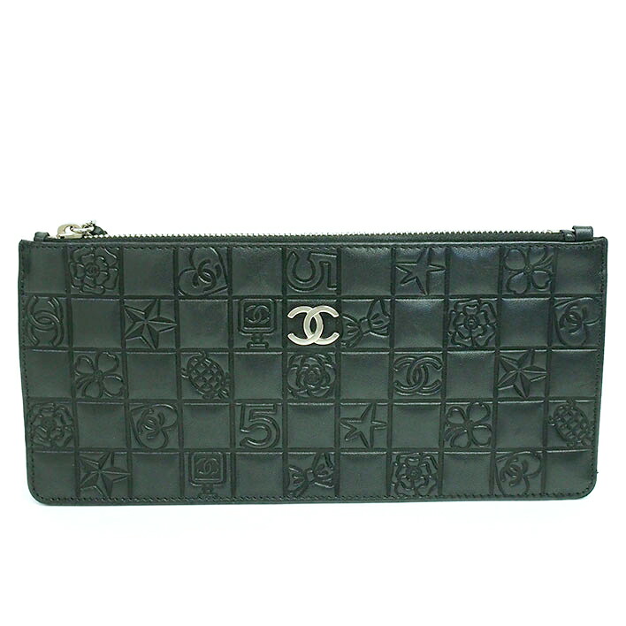 チェーンショルダー ココマーク 中古 シルバー金具 ココマーク チョコバー 4219 アイコンライン Gooda掲載 美品 アイコンライン シャネル シャネル カメリア No 5 アクセサリーポーチ ブランドショット東京送料無料 Chanel カメリア No 5