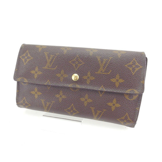 中古 財布 ルイヴィトン 長財布 Louis Vuitton バッグ 長財布 三つ折り財布 ポルトトレゾールインターナショナル ブラウン M レディース メンズ ユニセックス Pvc レザ サイフ 小物 ブランド 人気 贈り物 迅速発送 1点物 兼用 男性 最先端税込 女性 良品 T