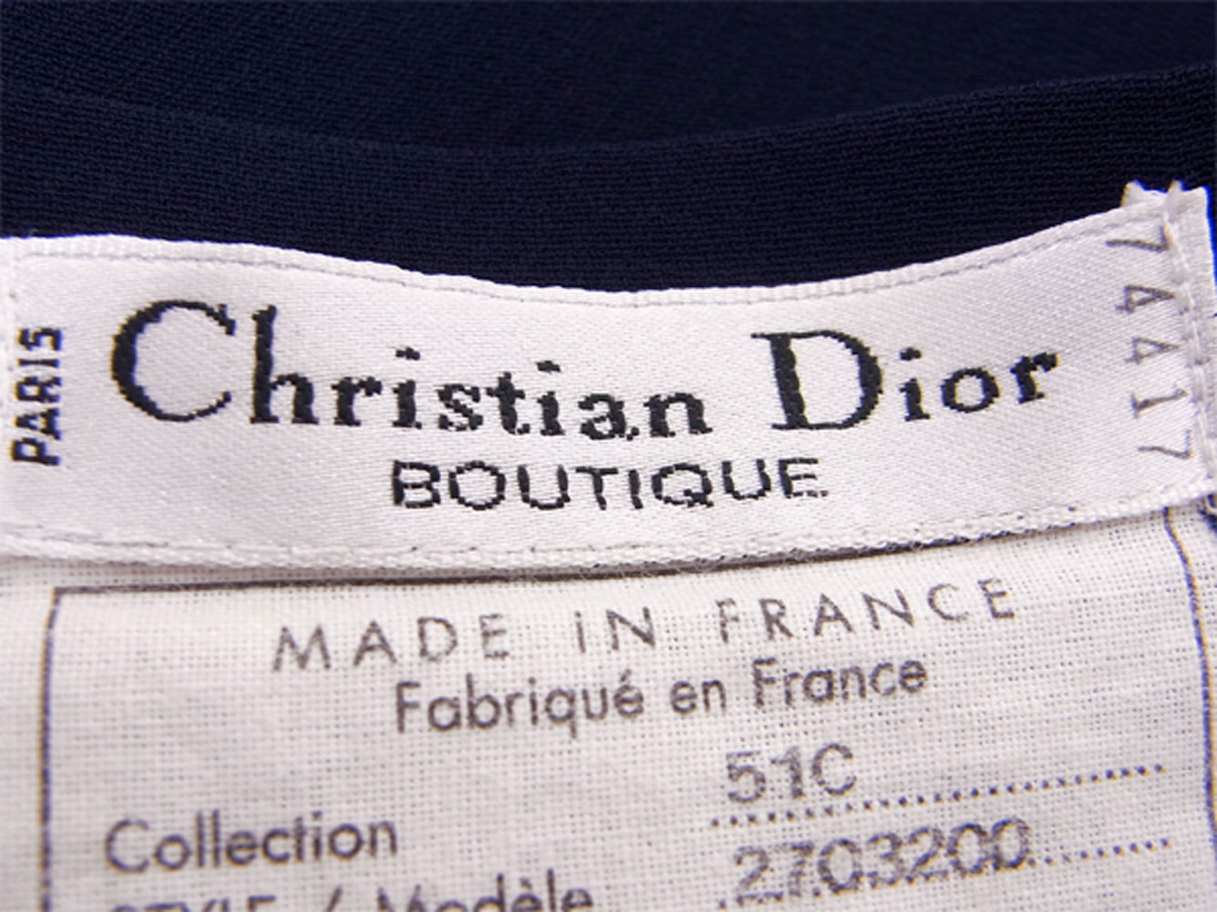 有dior dior裙子底女士38尺寸深蓝螺丝钉套餐衣料的c3579