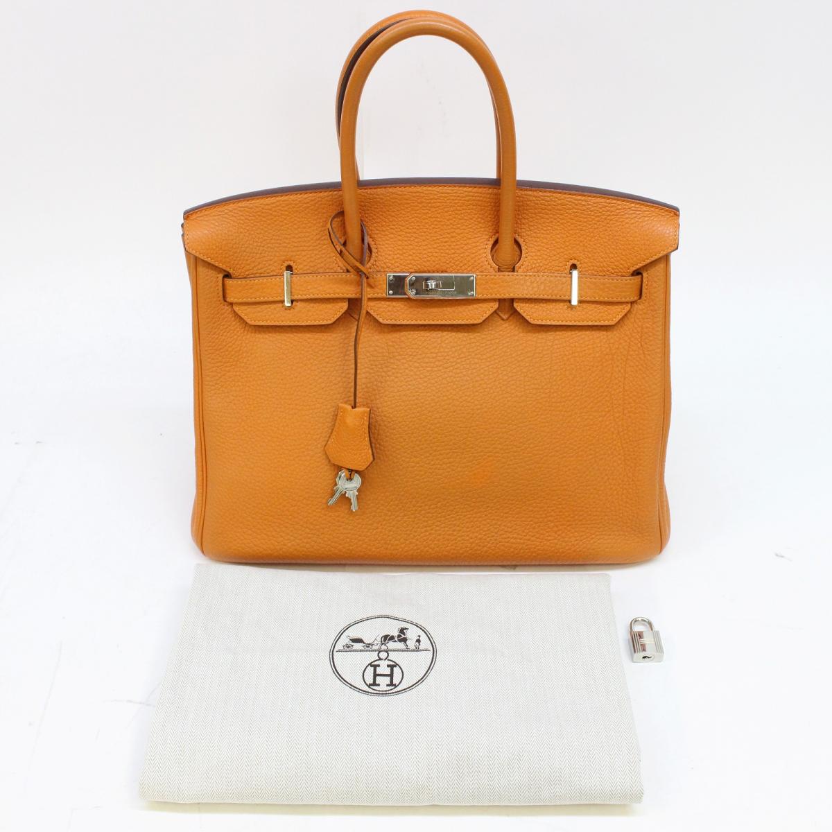 auth hermes 爱马仕 birkin 35 女包 铂金35 inside stitched 手提包