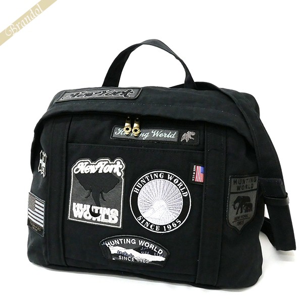 World ショルダーバッグ 2wayボディバッグ コンビニ受取 Hunting ワッペン ワッペン ドッグパッチ Dp5 Dog メンズ レディース ブラック Patch Blk Dog クーポンで800円off ハンティングワールド 5023 コンビニ受取 ブランド 海外ブランド専門店 Brandolハンティング