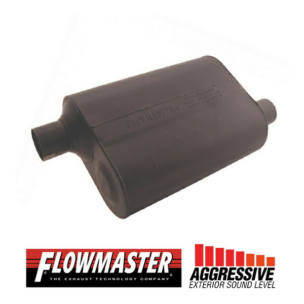 2.25 Offset IN Flowmaster 952448 Super 40 Muffler Aggressive Sound 2.25 Offset OUT