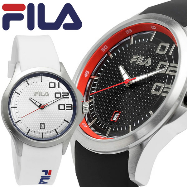 Fila フィラ 腕時計 メンズ レディース シリコンバンド ラバー ブランド シリコンバンド メンズ スポーツ ホワイト ブラック ブランド 日常生活防水 日付カレンダーfila01 父の日 ギフト Cameronfila フィラ 腕時計 メンズ レディース シリコンバンド ラバー スポーツ