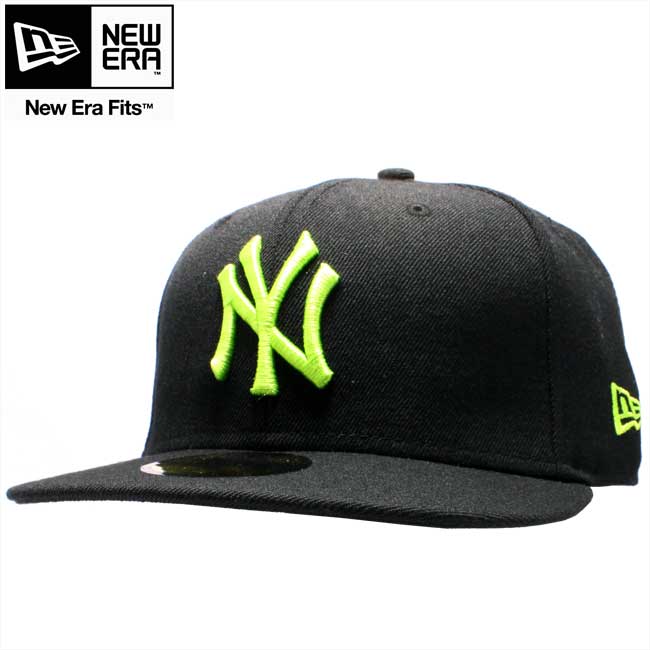 新埃拉盖子绿色标识纽约扬基队黑色/埃林绿色new era cap green logo