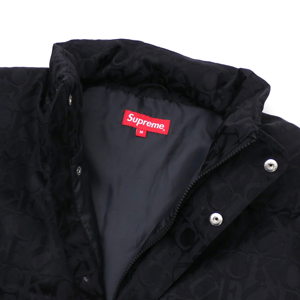 Supreme Fuck Jacquard Puffy Jacket Black