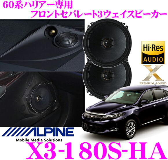 最大の割引人気殺到 アルパイン X3 180s Ha60系ハリアー専用セパレート3way Xプレミアムサウンドフロント専用車載用カスタムフィット スピーカー クレールオンラインショップ 車用品 送料無料 カードok コムテック カーオーディオ 経典ブランド返品ok