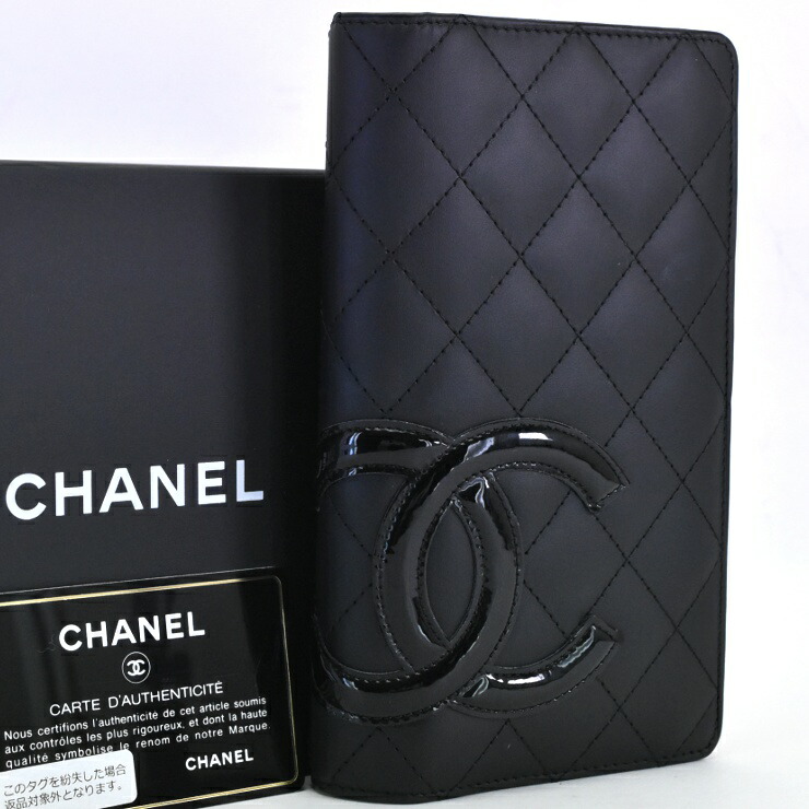 シャネル 二つ折り長財布 レディース レザー ブラック ピンク カンボンライン 6717 Chanel 送料無料 美品 ブランドリサイクルストアスマイル 10p1903 送料無料 美品 財布 女性 ウォレット 黒 ピンク