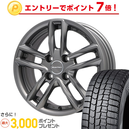 送料無料 プジョー3008 02 ホイール Dunlop タイヤ ダンロップ ウインターマックス 02 Wm02 215 60r16 16インチ スタッドレスタイヤ ホイール4本セット 輸入車 Eurotech ユーロテック ガヤ5 マットチタニウム 6 5j 6 50 16 Duwin19 フジコーポレーション 送料無料