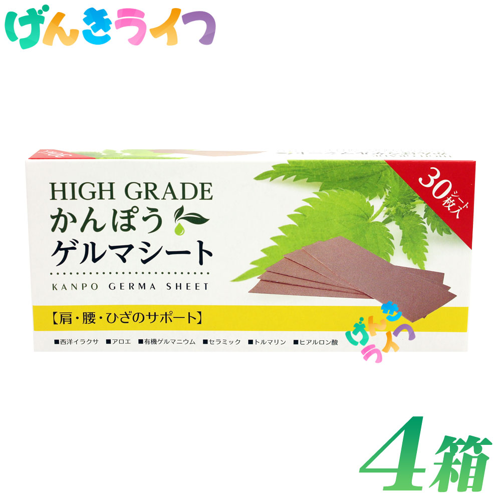 ハイグレードかんぽうゲルマシート 4箱 快調乳糖 無重力 日本薬興 げんきライフ送料無料 沖縄 一部離島は送料500円追加 4箱