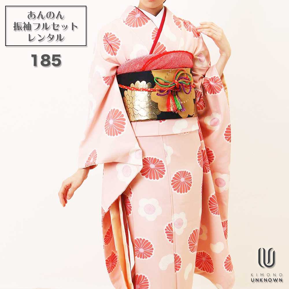 长袖和服租赁[安心的长期租赁]租赁长袖和服全套-185花纹老式的酷的
