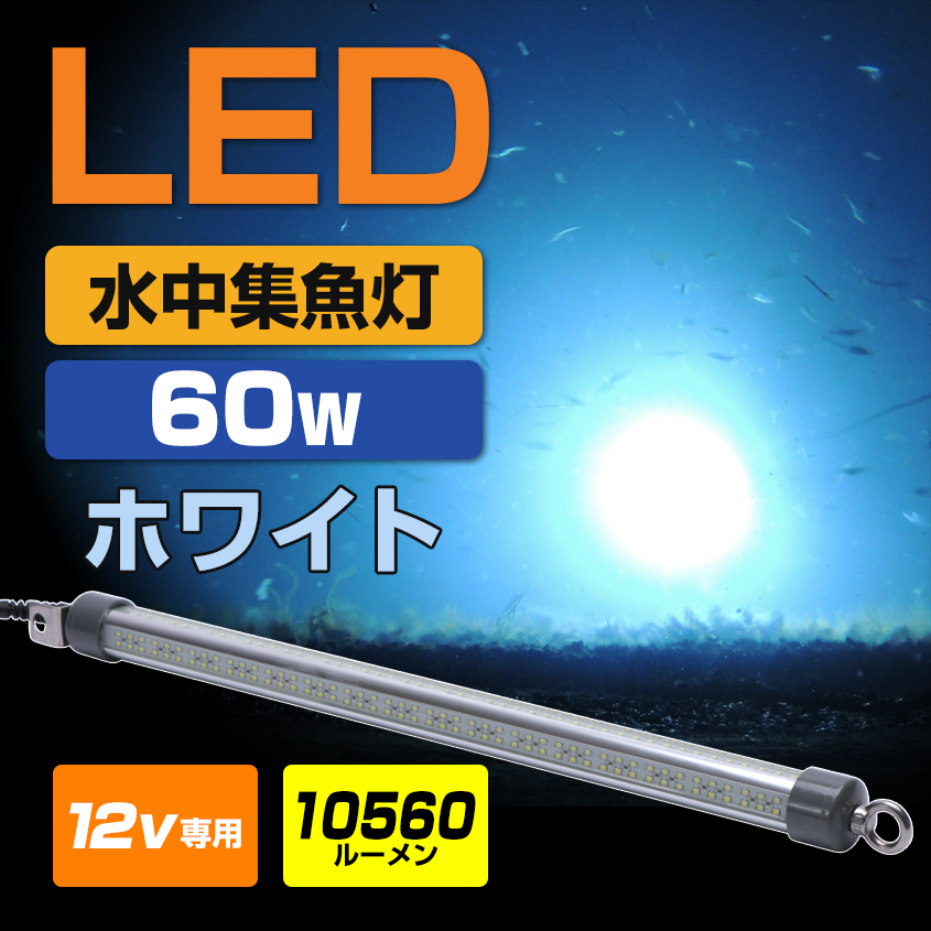 Led 船 重機 集魚灯 水中集魚灯 60w トラック 白 12v イカ釣り Smd 384発 ルーメン 夜釣り ライト 照明 シラスウナギ アジング ナイトタイラバにも バッテリー点灯も可 送料無料 Led集魚灯 水中灯 イカ シラスウナギ タチウオ アジング ナイトタイラバに 12v 60w