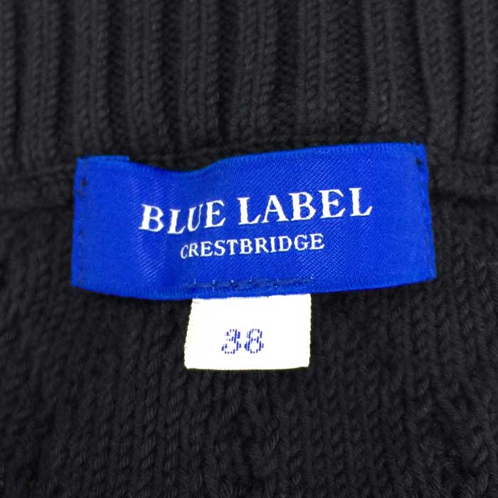 蓝色标签佳洁士桥blue label crestbridge编织物裙子深蓝中古