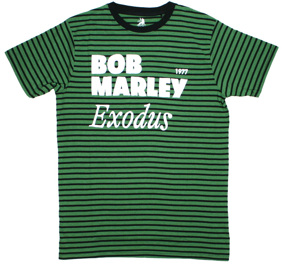 Bob Marley And The Wailers Exodus Striped Tee Green Black