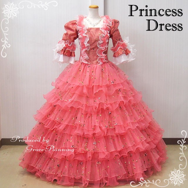 中世貴族衣装お姫様カラードレス ベール プリンセスドレス(9