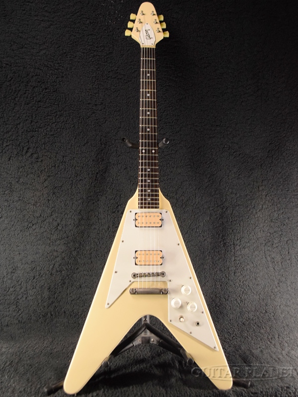 中古 Burny Rfv 75 National Mod Ch ふるさと割 1980年代製 3 1kg バーニー Fernandes フェルナンデス 国産 White ホワイト 白 Flyingv フライングｖタイプ Electric 良好品 Guitar エレキギター Antonio Used エレキギター Nik ギタープラネット