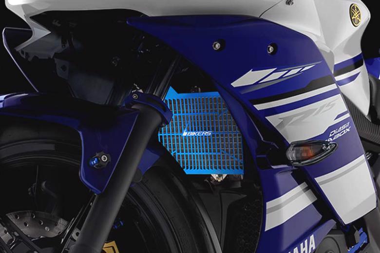 バイク用品 バイク中古 冷却系bikers ショウエイ バイカーズ ステンラジエターガード チタンコート Blu Yzf R15 原付 14 16y0156 Blu 取寄品 セール バイク バイク用品はとやグループバイクパーツ モーターサイクル オートバイ