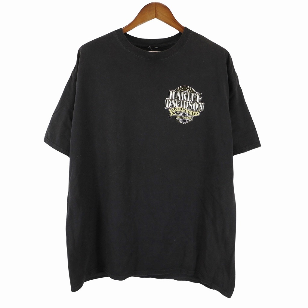 楽天市場HARLEY DAVIDSON ハーレーダビッドソン ロゴプリント 半袖Tシャツ ブラック メンズ XXL相当 中古 古着