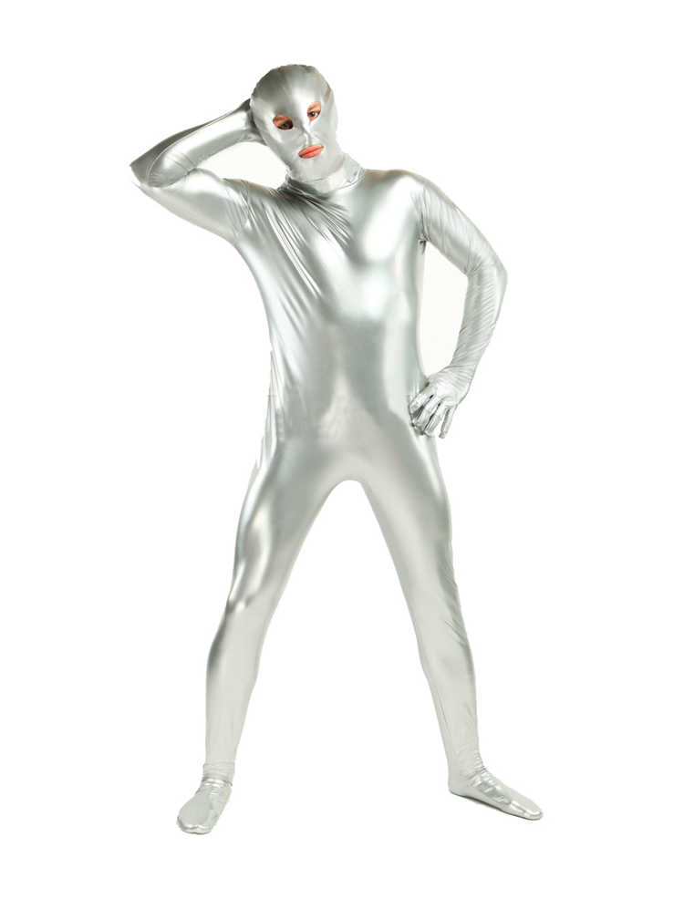 人気者 ホワイト 全身タイツおもしろい シルバー レディース 人気者 パーティー Zentaiアイテム 着脱簡単 フロントジッパー 服 ハロウィン パーティーグッズ 大人用 なりきり Zentaiアイテム 着脱簡単 フロントジッパー 忘年会 クリスマス会 大人用 メンズ