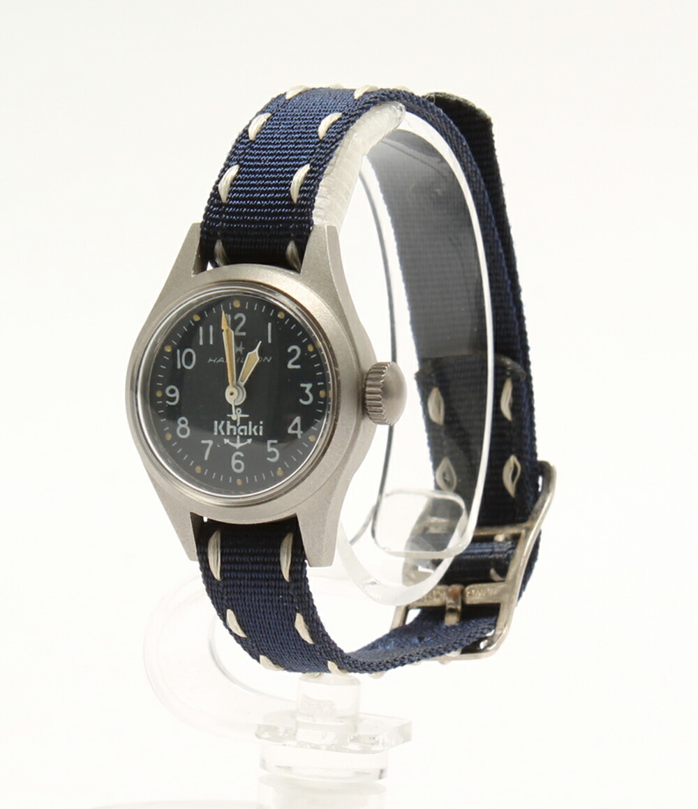 khaki mate self-winding watch ss blue clockface watch hamilton