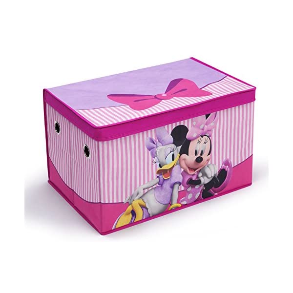 ミニー デイジー ディズニー おもちゃ おもちゃ 収納 おもちゃ箱 お片付け 収納 ディズニー Toys キッズ ボックス 子供 部屋 おしゃれ 入学祝 入園祝 卒園祝 お誕生日 プレゼント Delta Children Fabric Toy Box Disney Minnie Mouse I Selectionミニー デイジー
