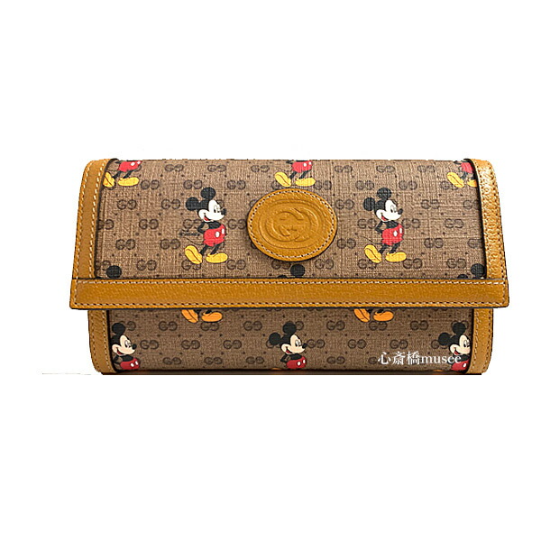 新品 Gucci グッチ Disney ラッピングバッグ 小物 ブランド雑貨 2020年限定 Gucci プリント ディズニー グッチ ミッキー プリント Ggウォレット ロング フラップ 長財布 2020年限定 コラボ ミッキースペシャルパッケージ ラッピング
