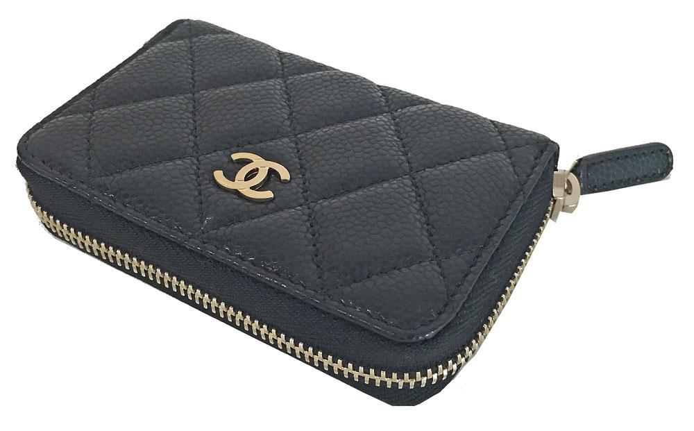 コインケース シャネル 黒 ゴールド金具 カードケースマトラッセ A69271 A69271 キルティング キャビアスキン オンライン Chanel 箱 リボンでのラッピング インポートミュゼ心斎橋筋一丁目店 新品 キャビアスキン 新品 カードケース コインケース シャネル キャビアスキン