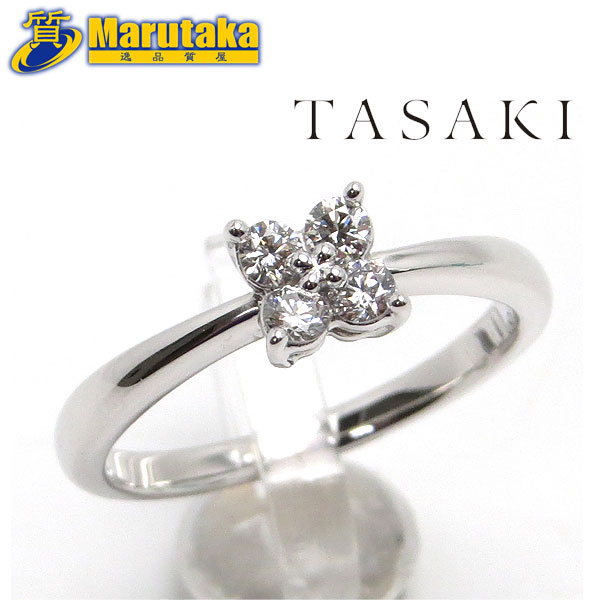 Tasaki Tasaki D0 18ct タサキ リング 中古 田崎真珠 フラワーモチーフ タサキ K18wg ダイヤモンド ダイヤモンド 田崎真珠 指輪 リング リング 花型 D0 18ct レディースジュエリー アクセサリー 9 5号 送料無料 フラワーモチーフ 9 5号 花型 ホワイトゴールド 中古