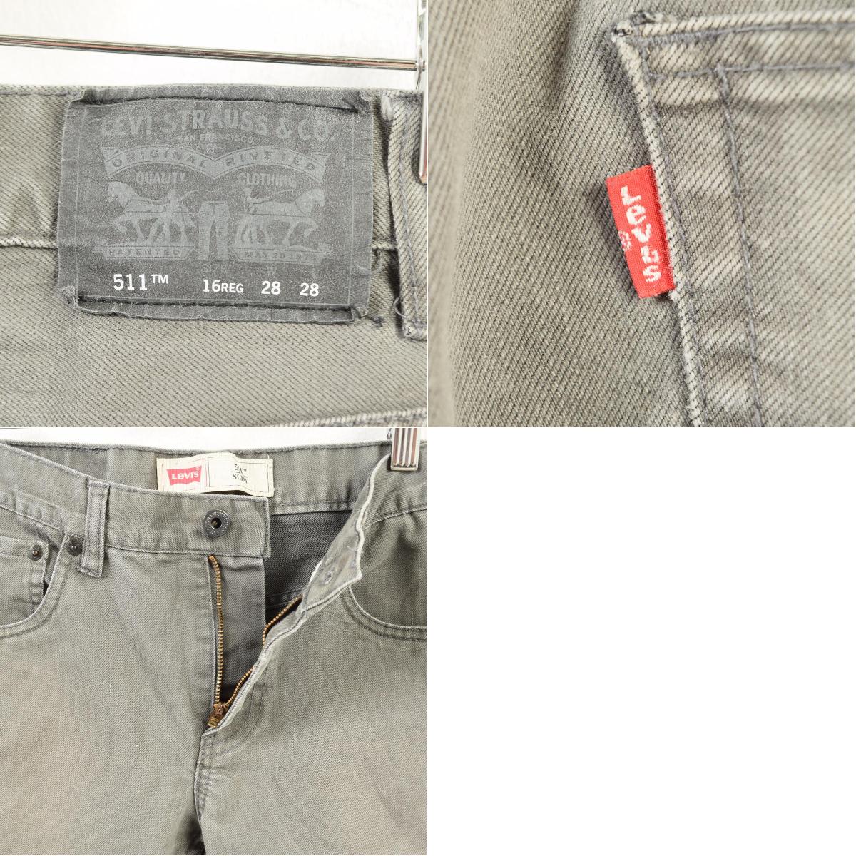 李维斯levi"s 511紧身的牛仔裤黑色牛仔裤女士l(w28)/war2417