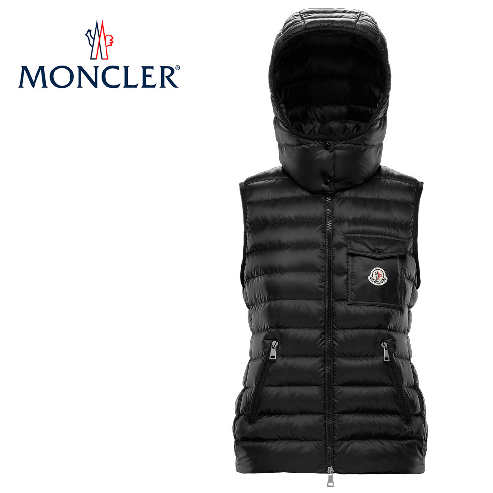 ギフト ポイント5倍 Off Moncler モンクレール フーデット ダウン ベスト レディース 1ac0381 Gas Glycine Blk 1 2 グリシン ライトダウン あす楽 Jam Collectionaw 人気 ショップが最安値挑戦