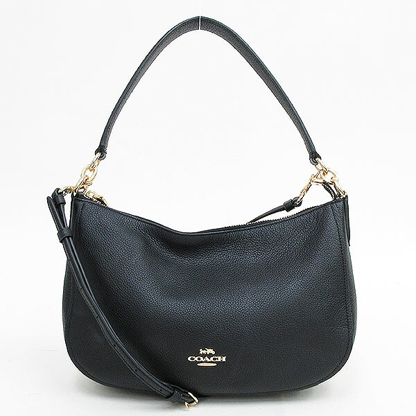 Coach コーチ 2way ショルダーバッグ 新発売の爆買い ハンド 黒 ブラック レザー 黒 中古 古典 ブランドバッグ レザー 中古 Netshop とーたる 店