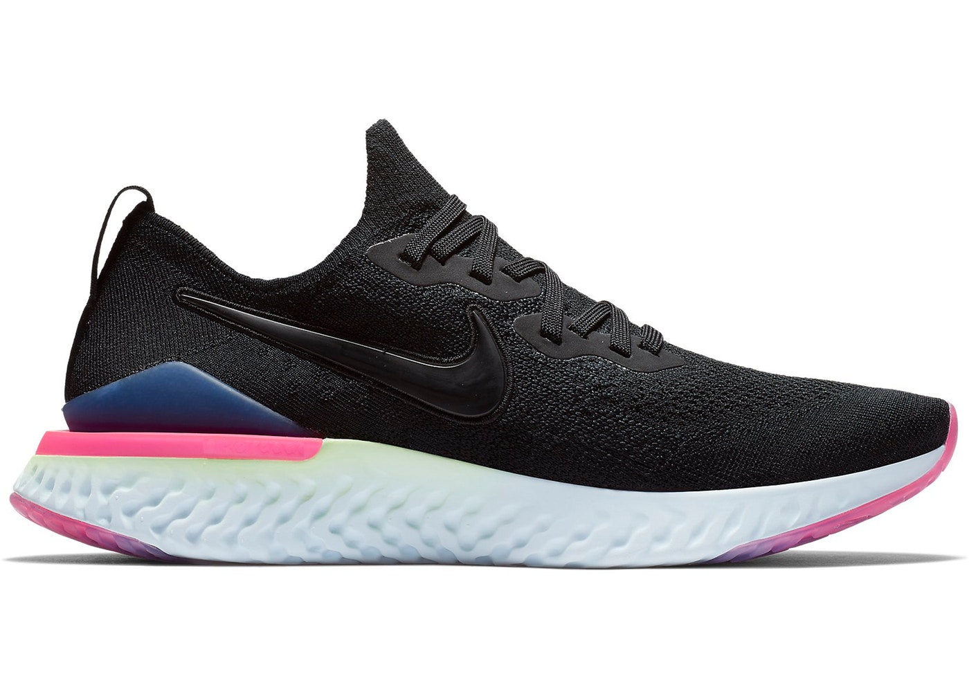 ナイキ Nike Tint エピック Black Hyper フライニット 黒 スニーカー ナイキ ブラック Nike フライニット スニーカー Blacksapphirelime Epic 黒 スニーカー Black React Flyknit 2 Sapphire Hyper Pink Blacksapphirelime Blasthyper Pinkblue Tint メンズ スニ